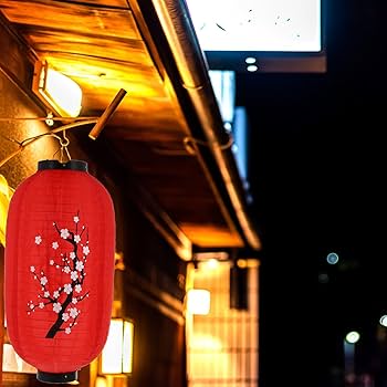提灯　ランタン 楽天市場】EXCEART ちょうちん 赤 提灯 和紙 ランタン 長型 和風